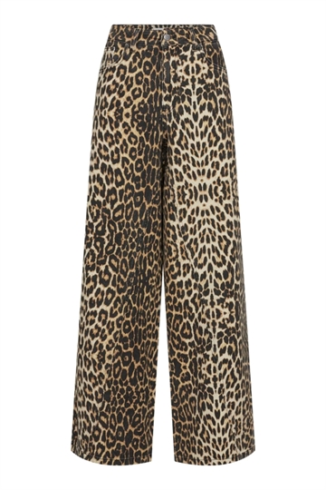 Co Couture LeoCC Denim Panel Pant 31229 Leopard bukser 